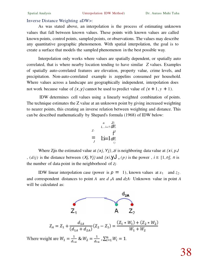 Spatial Interpolation with IDW Method