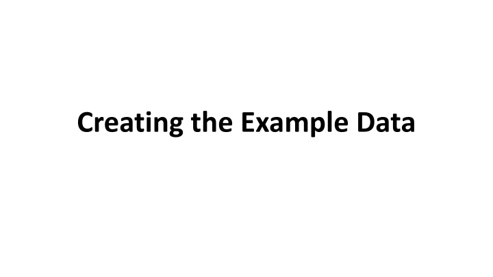 creating the example data n.w