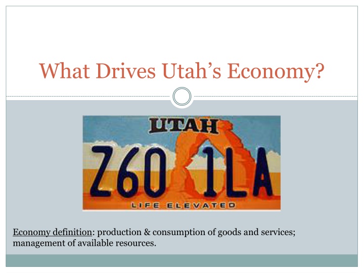 what drives utah s economy n.w