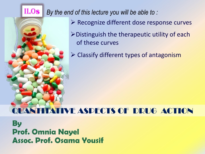 Quantitative Aspects of Drug Action: Dose Response Curves and Antagonism