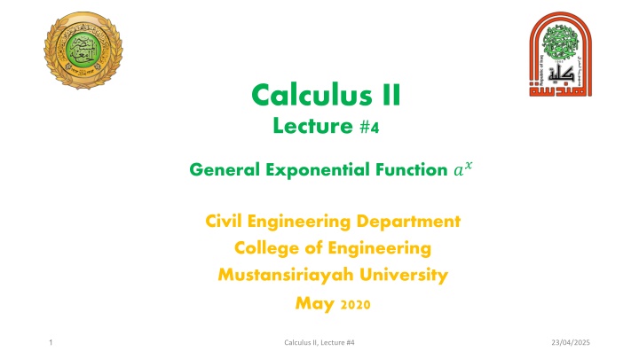calculus ii lecture 4 n.w