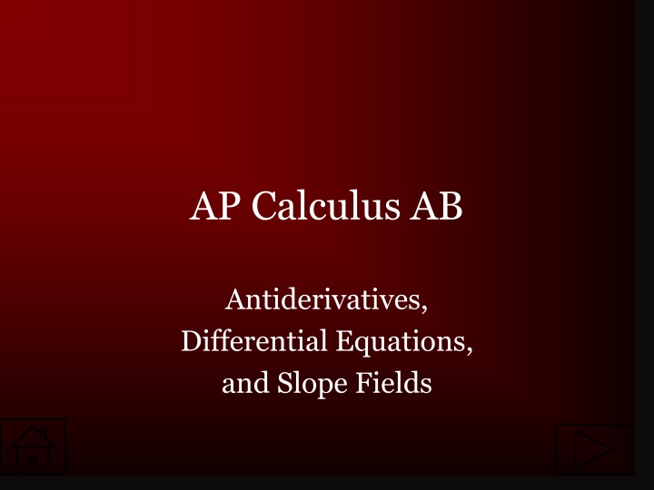 AP Calculus AB: Antiderivatives, Differential Equations, and Slope Fields