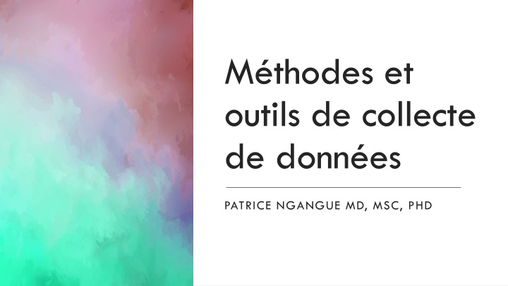 m thodes et outils de collecte de donn es n.w