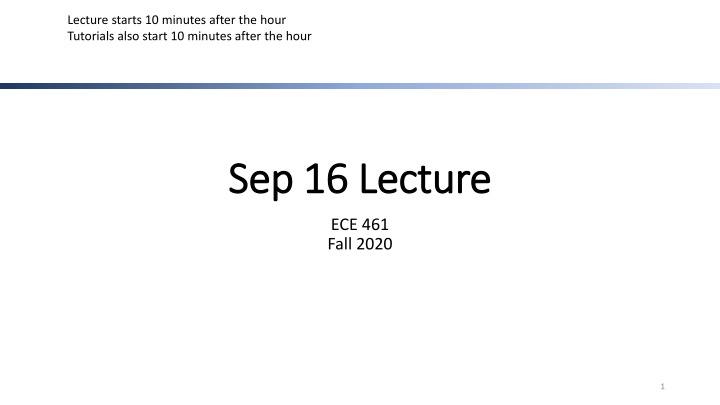lecture starts 10 minutes after the hour n.w