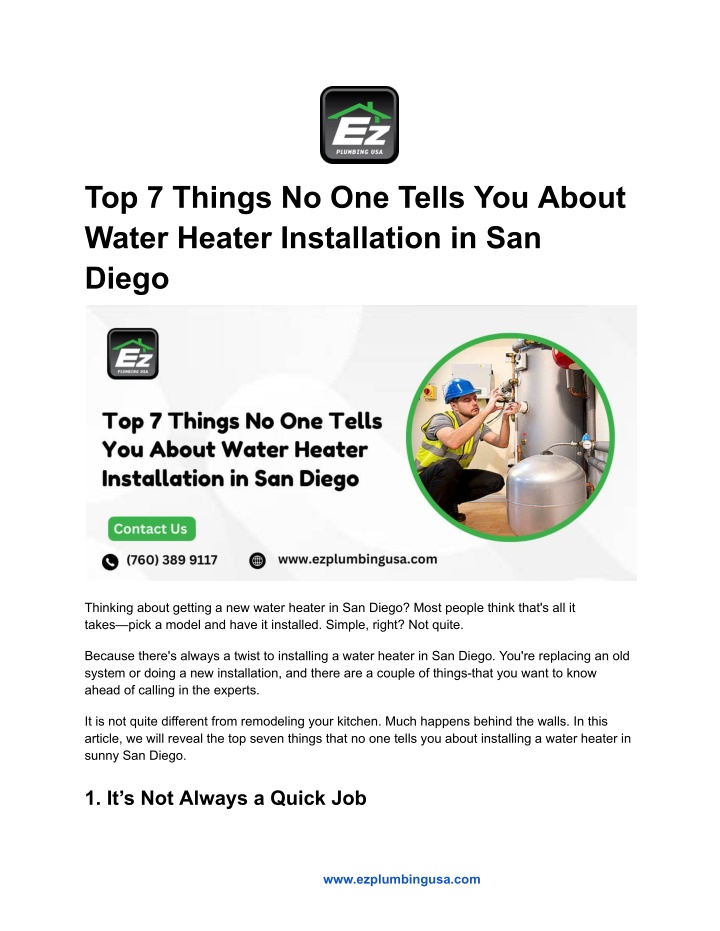 top 7 things no one tells you about water heater n.w