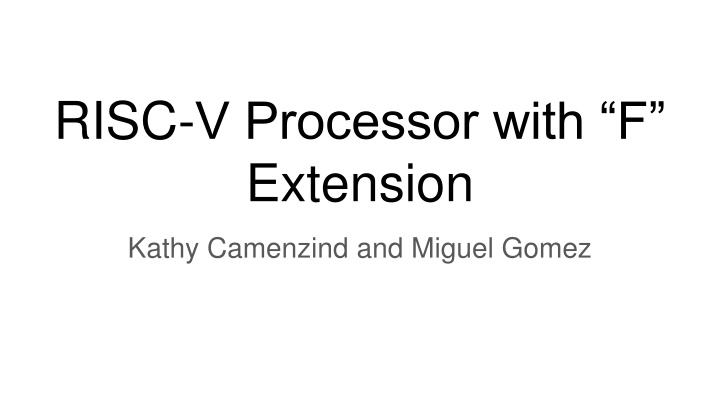 risc v processor with f extension n.w