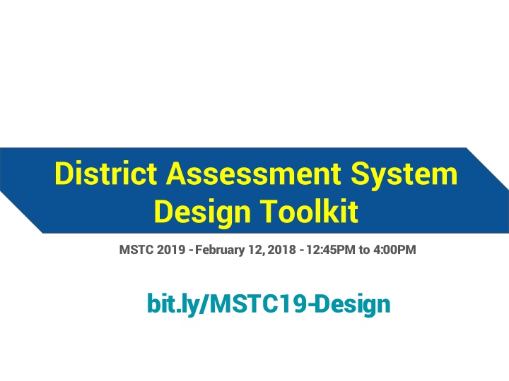 district assessment system design toolkit n.w