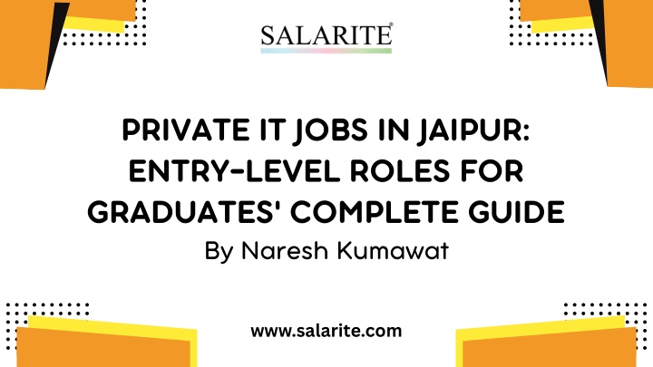 private it jobs in jaipur entry level roles n.w