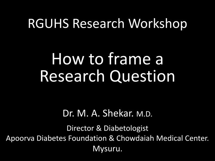 rguhs research workshop n.w