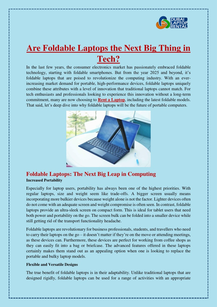 are foldable laptops the next big thing in tech n.w