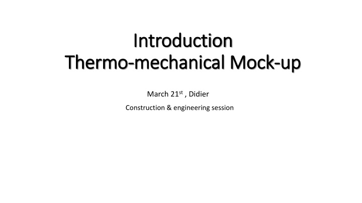 introduction introduction mechanical mock up n.w