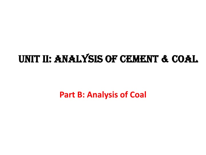 Analysis of Coal Formation: From Peat to Coal