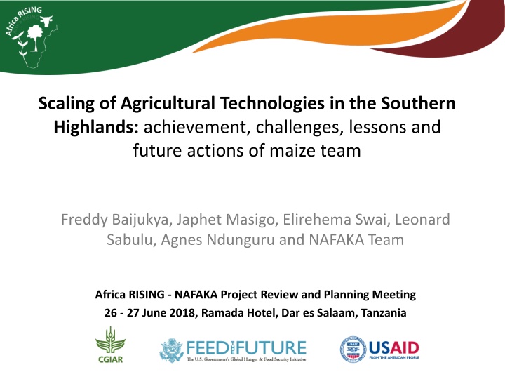 scaling of agricultural technologies n.w