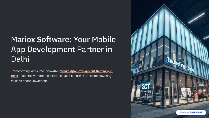 mariox software your mobile app development n.w
