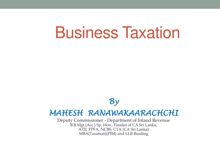 Insights into Taxation Principles and Objectives