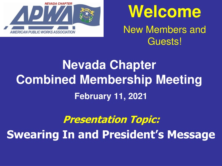 welcome new members and guests n.w