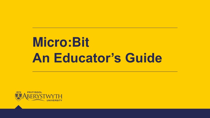 micro bit an educator s guide n.w