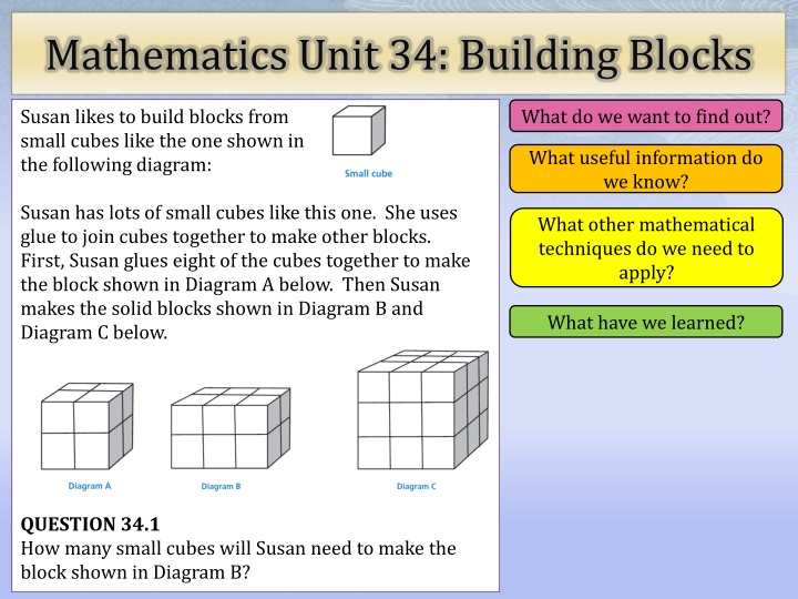mathematics unit 34 building blocks n.w