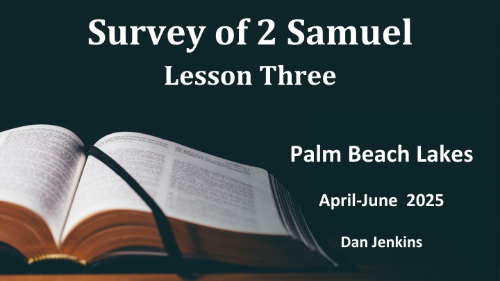 survey of 2 samuel lesson three n.w