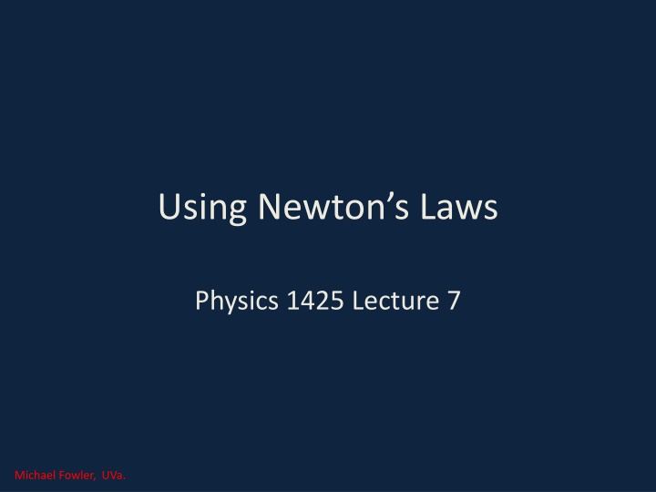 using newton s laws n.w