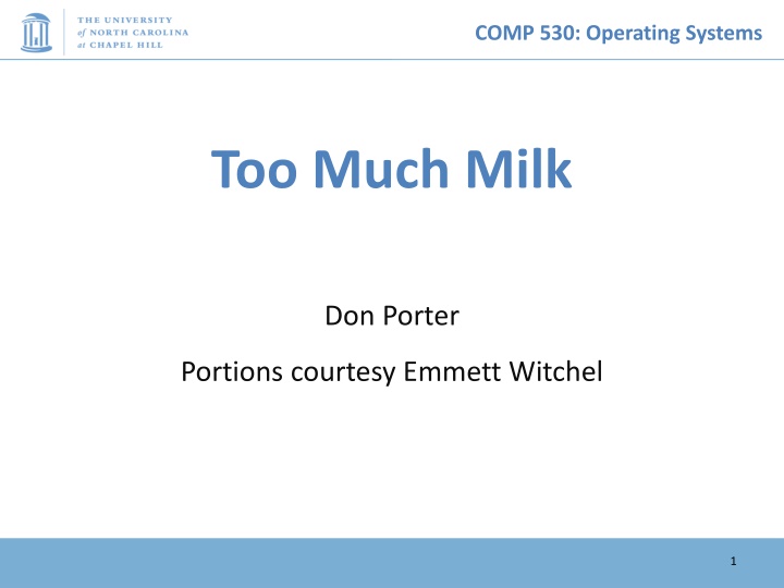 comp 530 operating systems n.w