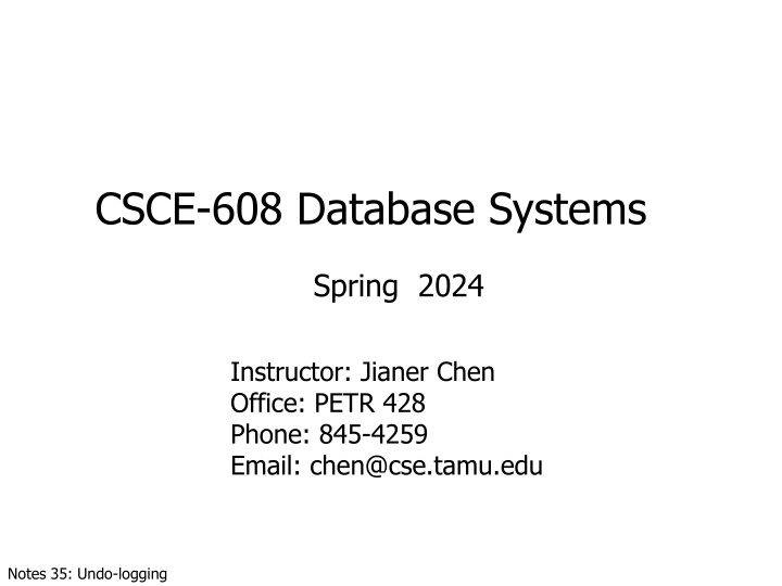 csce 608 database systems n.w