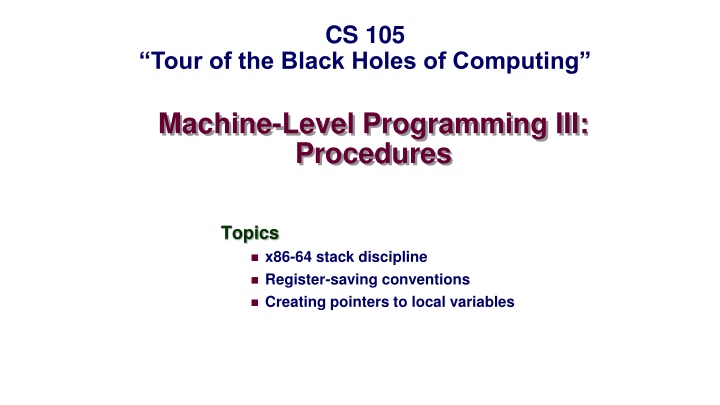 cs 105 n.w