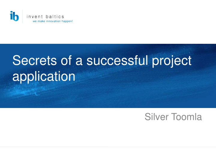 secrets of a successful project application n.w