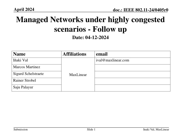 april 2024 managed networks under highly n.w