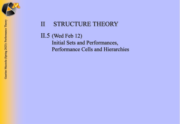 guerino mazzola spring 2025 performance theory n.w