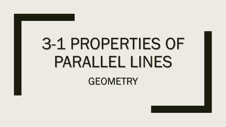 3 1 properties of parallel lines geometry n.w