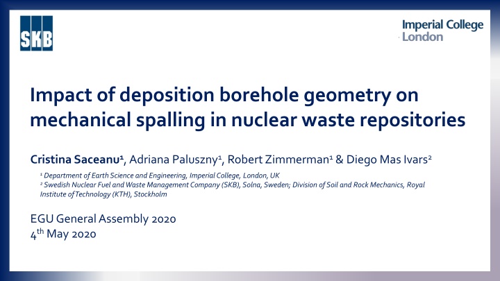 impact of deposition borehole geometry n.w