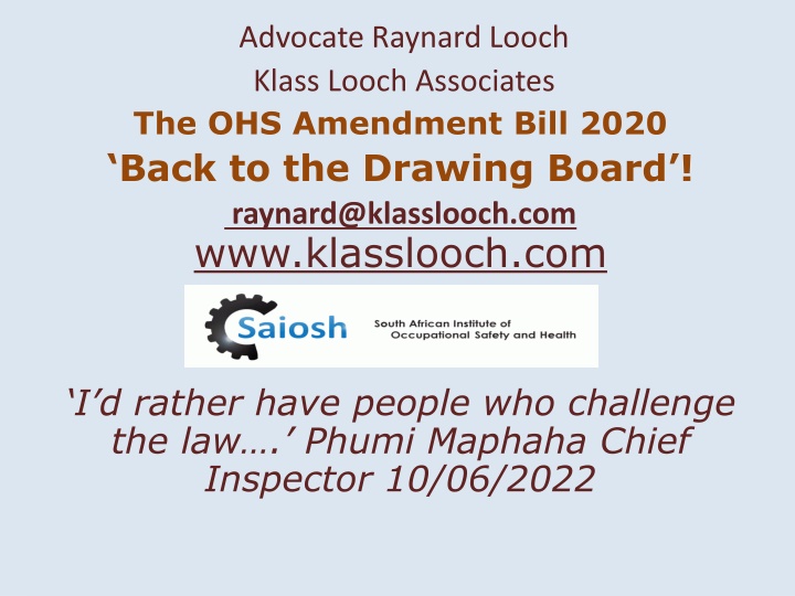 Proposed OHS Amendment Bill 2020: Ensuring Duties of Employers