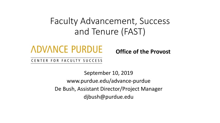 faculty advancement success and tenure fast n.w