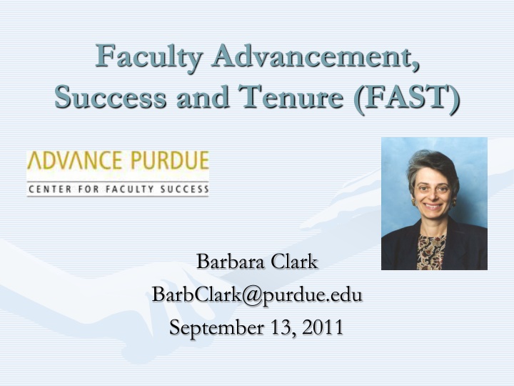 faculty advancement success and tenure fast n.w
