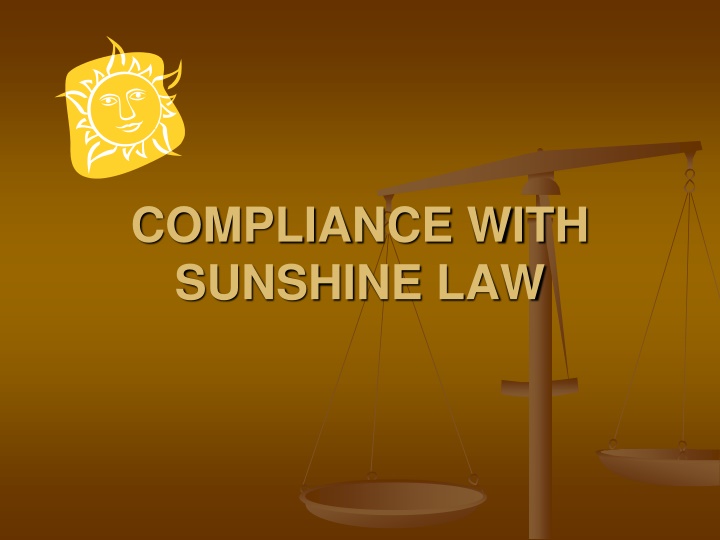 compliance with sunshine law n.w