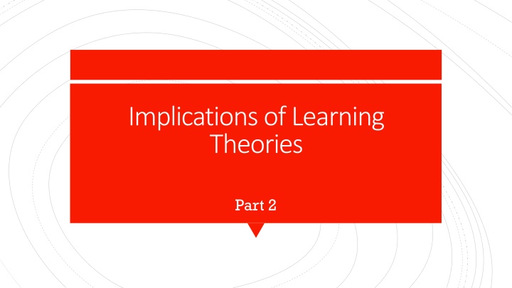 implications of learning theories n.w