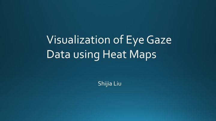 visualization of eye gaze data using heat maps n.w