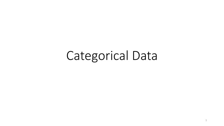 categorical data n.w