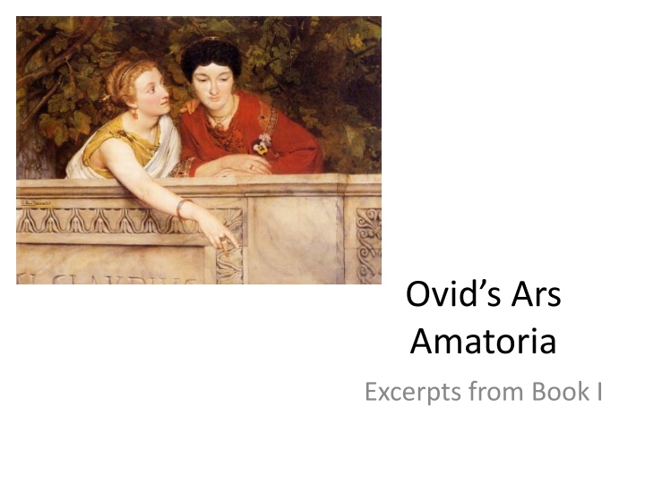 ovid s ars amatoria n.w