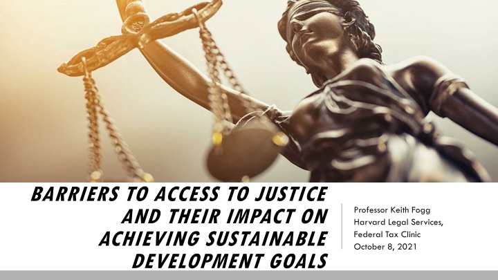 Barriers to Access to Justice and Achieving Sustainable Development Goals