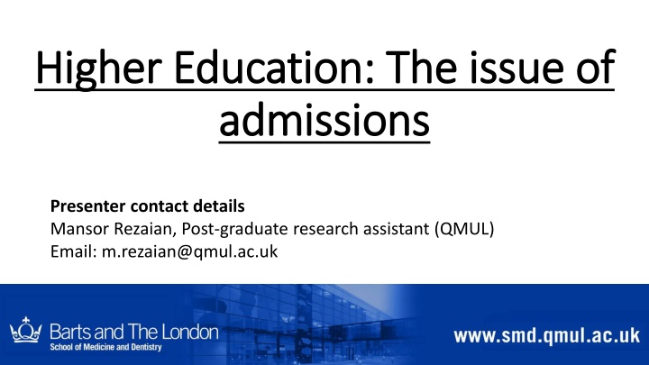 higher education the issue of higher education n.w