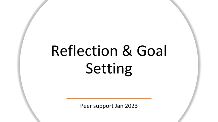 reflection goal setting n.w