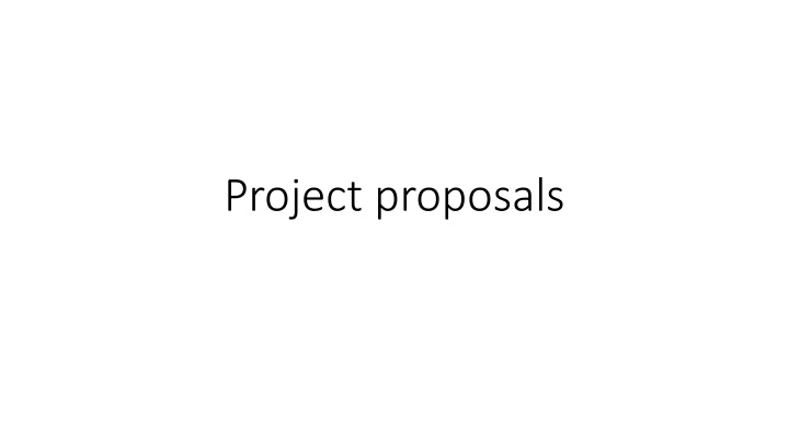 project proposals n.w