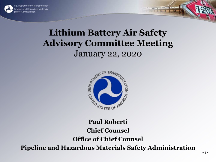 u s department of transportation pipeline n.w