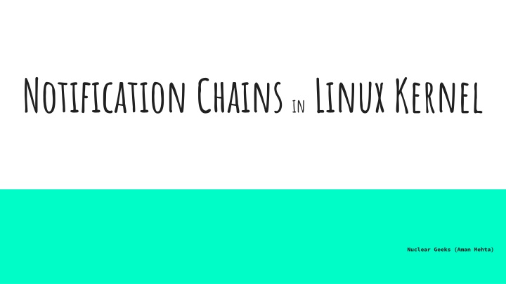 notification chains in linux kernel n.w