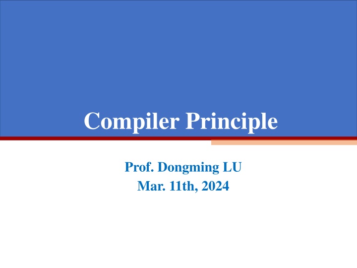 compiler principle n.w