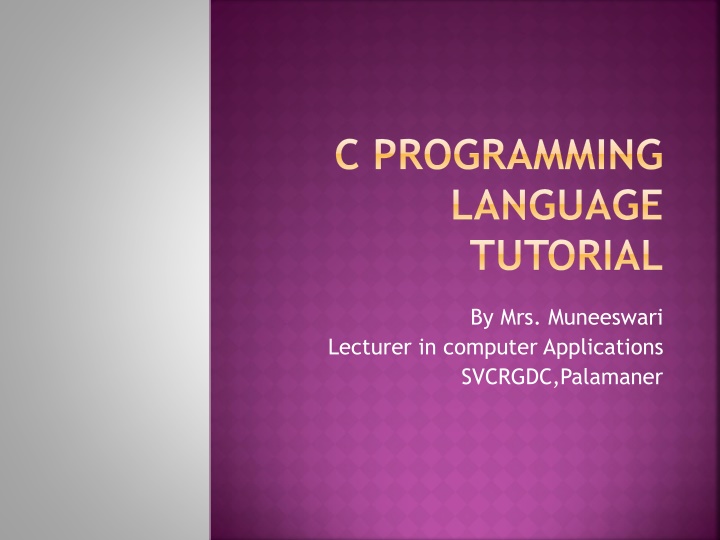 c programming language tutorial n.w