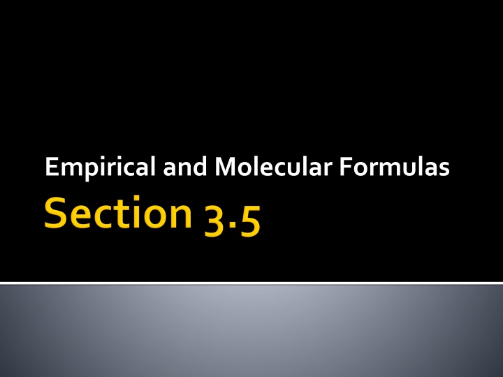 empirical and molecular formulas n.w
