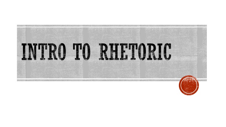 intro to rhetoric n.w